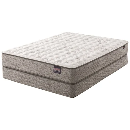 Queen Firm Pocketed Coil Mattress and 9" Steel Boxspring